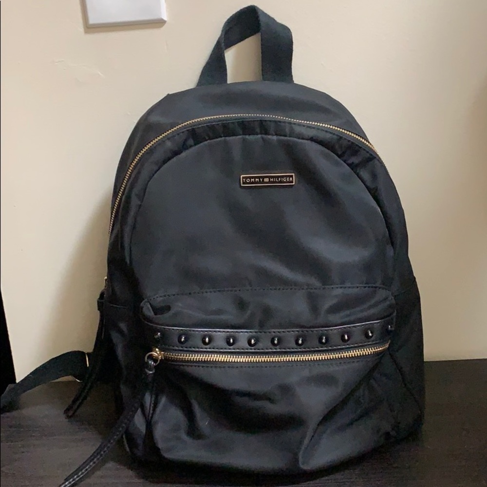Tommy Hilfiger Black Nylon Mini Backpack